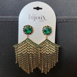Bijou emerald drop earrings